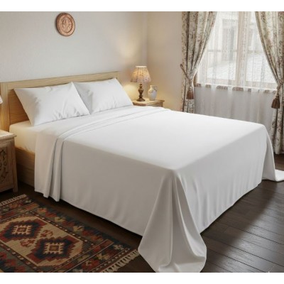 Lüks Otel çarşafı Çift kişilik  240x280cm 59 tel pamuk polyester kumaş